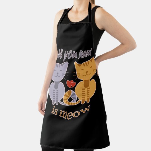 All you need is meow Valentine cats エプロン (インサイチュ)