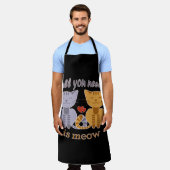 All you need is meow Valentine cats エプロン (着用した状態)