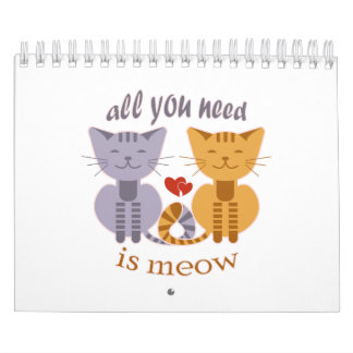 All you need is meow Valentine cats カレンダー