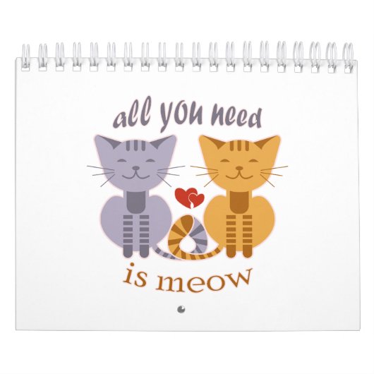 All you need is meow Valentine cats カレンダー (カバー)