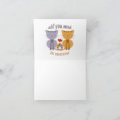 All you need is meow Valentine cats ノートカード (内部)