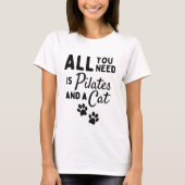 All you need is pilates and a cat tシャツ (正面)