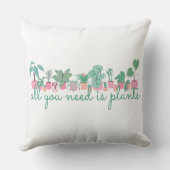 All You Need Is Plants 引用 ポエムスロー枕 クッション (裏面)