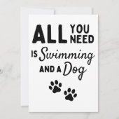 All you need is swimming and a dog カード (正面)