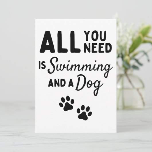 All you need is swimming and a dog カード (スタンド正面)