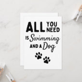 All you need is swimming and a dog カード (正面/裏面インサイチュ)