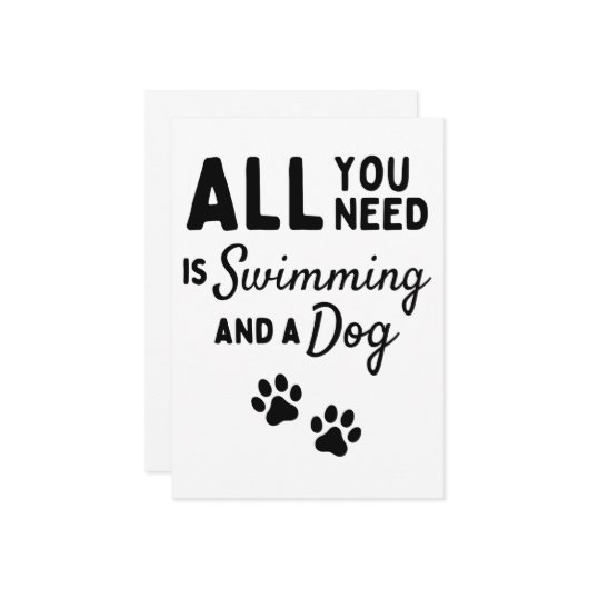All you need is swimming and a dog カード (正面/裏面インサイチュ)