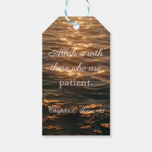 allah is with those who are patient. ギフトタグ (正面)