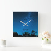 Allah Muhammad Islamic Wall Clock Arabic Calligrap スクエア壁時計 (ホーム)