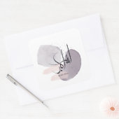 Allahu Akbar Arabic Calligraphy – Minimal Elegant スクエアシール (封筒)