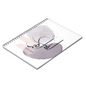 Allahu Akbar Arabic Calligraphy – Minimal Elegant ノートブック (左側)