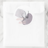 Allahu Akbar Arabic Calligraphy – Minimal Elegant  ラウンドシール (バッグ)