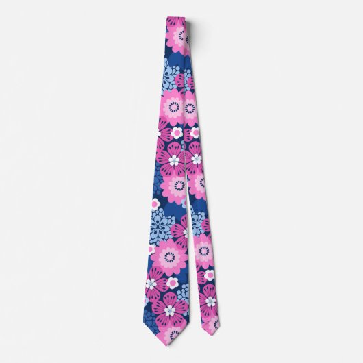 Allana Garden Hawaiian Graphical Bold Floral  ネクタイ (正面)