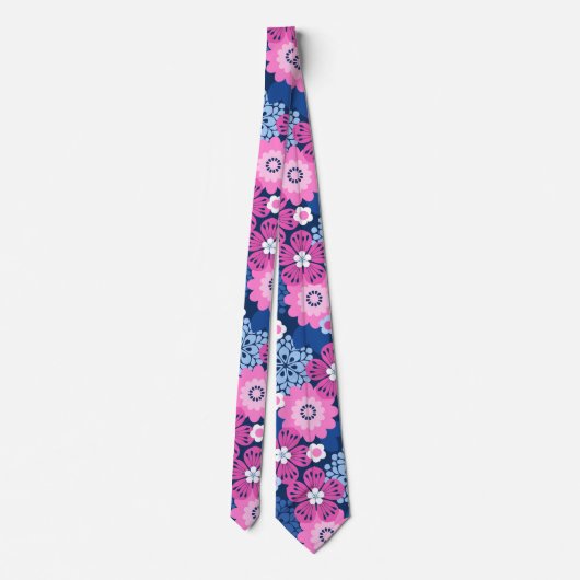 Allana Garden Hawaiian Graphical Bold Floral  ネクタイ (裏面)