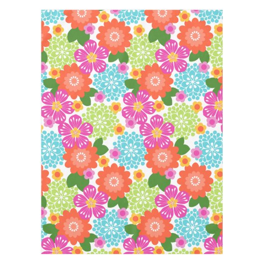 Allana Garden Hawaiian Graphical Floral - Brights テーブルクロス (正面)