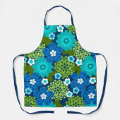Allana Garden Hawaiian Graphical Floral - Cool エプロン (正面)