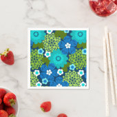 Allana Garden Hawaiian Graphical Floral - Cool スタンダードカクテルナプキン (インサイチュ)