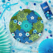 Allana Garden Hawaiian Graphical Floral - Cool ペーパープレート (パーティー)