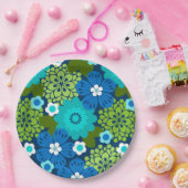 Allana Garden Hawaiian Graphical Floral - Cool ペーパープレート (パーティー)