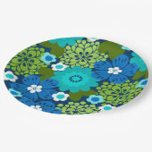 Allana Garden Hawaiian Graphical Floral - Cool ペーパープレート (アングル)