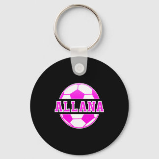 Allana Name Girls Soccer Play Football Sports Fan キーホルダー