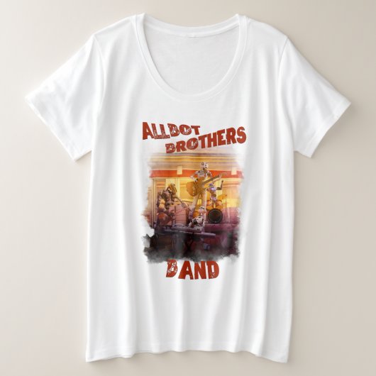Allbot Brother's Bandを使用したPlus Size t-shirt / BSR プラスサイズTシャツ (デザイン正面)