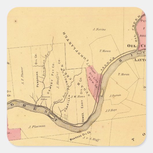 Alleghenyの川、PA スクエアシール (正面)