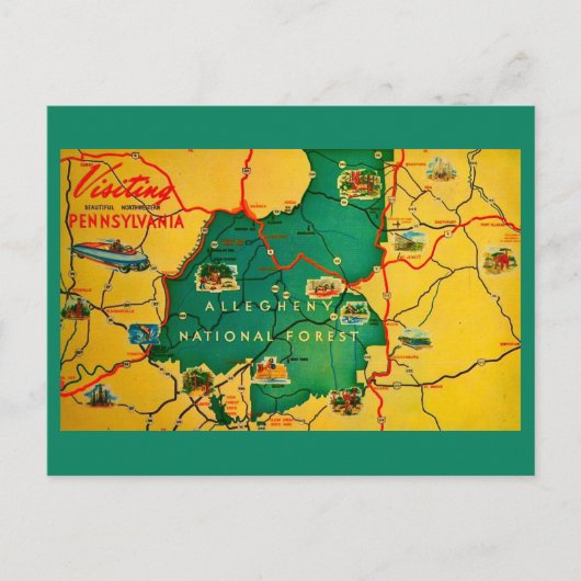 Allegheny National Forest Postcard ポストカード (正面)