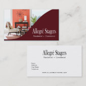 Allegréの経験豊かな人によっては上演のインテリア・デザインが家へ帰ります 名刺 (正面/裏面)