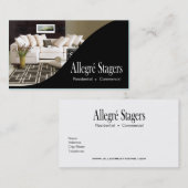 Allegréの経験豊かな人によっては上演のインテリア・デザインが家へ帰ります 名刺 (正面/裏面)