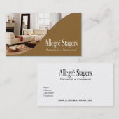 Allegréの経験豊かな人によっては上演のインテリア・デザインが家へ帰ります 名刺 (正面/裏面)