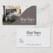 Allegréの経験豊かな人によっては上演のインテリア・デザインが家へ帰ります 名刺 (正面/裏面)