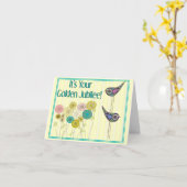 Alleluiaのメッセージカードを歌っている尼僧 カード (黄色い花)