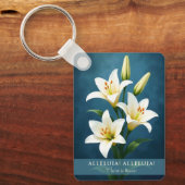 Alleluia Christ Is Risen Easter Faith Gift キーホルダー (正面)