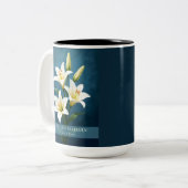 Alleluia Christ Is Risen Easter Faith Gift ツートーンマグカップ (正面左)