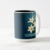 Alleluia Christ Is Risen Easter Faith Gift ツートーンマグカップ (正面右)