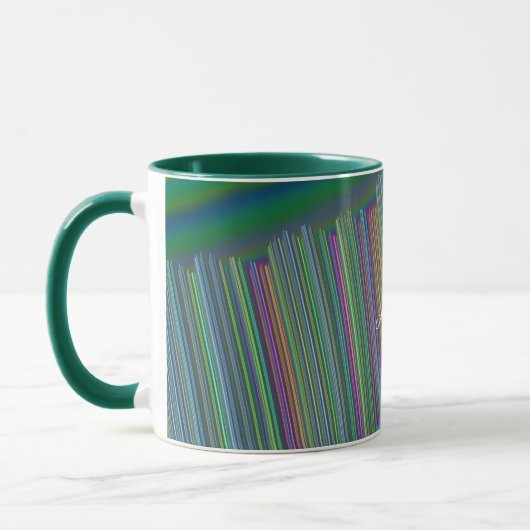 ALLEN ~ GLOSSY 3D Glossy Pink Green Blue ~ Mug マグカップ (左)