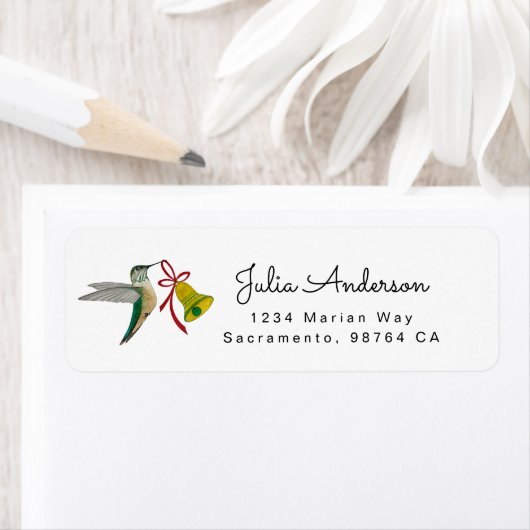 Allen's Hummingbird return address Label ラベル (インサイチュ)