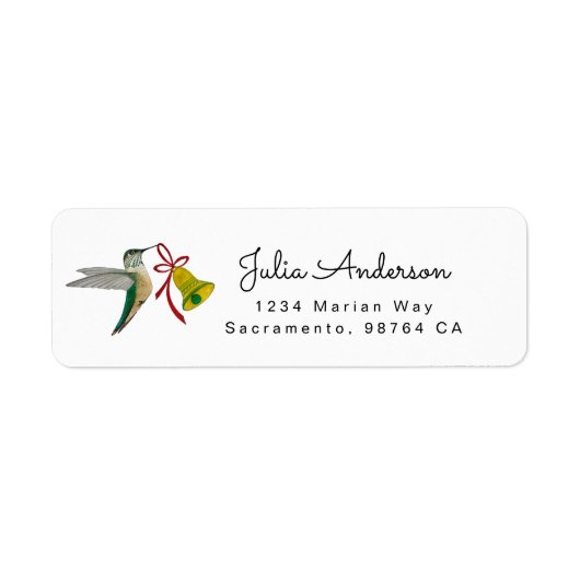 Allen's Hummingbird return address Label ラベル (正面)