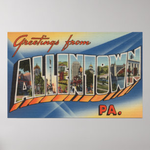 Allentown、ペンシルバニア-大きい手紙場面 ポスター