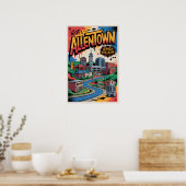Allentown PA Graffiti Travel Poster ポスター (キッチン)