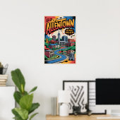 Allentown PA Graffiti Travel Poster ポスター (ホームオフィス)