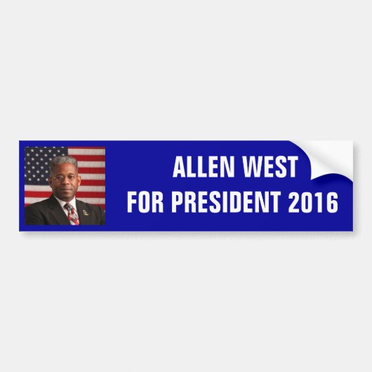 AllenWest_flag.jpegのアレンWESTFORの大統領2… バンパーステッカー (正面)