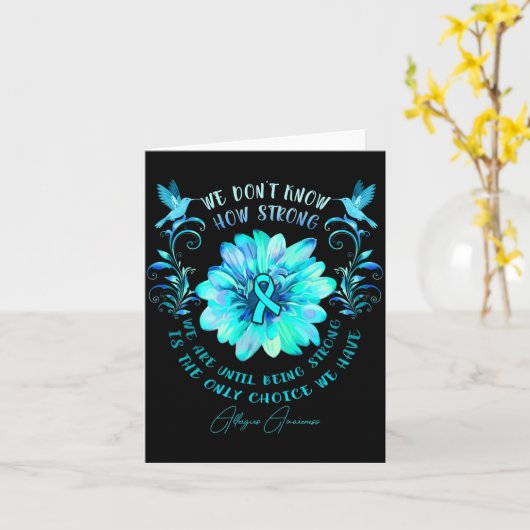 Allergies Awareness Flower We Dont Know How Stron  カード (黄色い花)