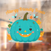 Allergy Alert Teal Pumpkin Awareness Safety ウィンドウサイン (シート2)