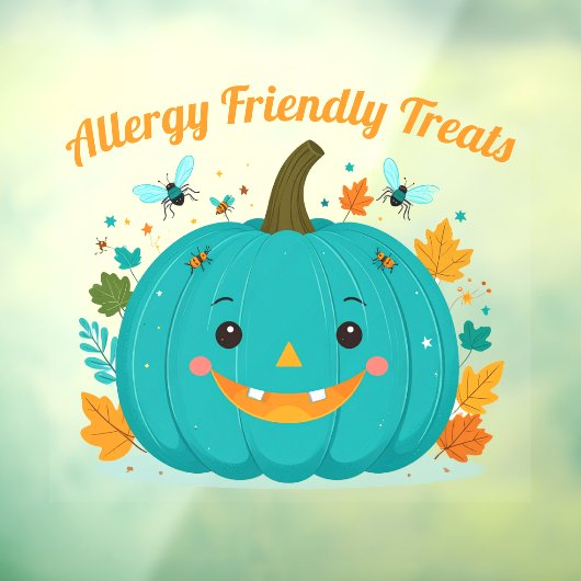 Allergy Alert Teal Pumpkin Awareness Safety ウィンドウサイン (シート3)