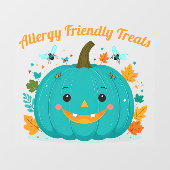 Allergy Alert Teal Pumpkin Awareness Safety ウィンドウサイン (シート)