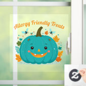 Allergy Alert Teal Pumpkin Awareness Safety ウィンドウサイン (ホーム)