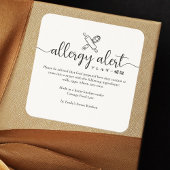 Allergy Alert Warning Rolling Pin Whisk Minimalist スクエアシール