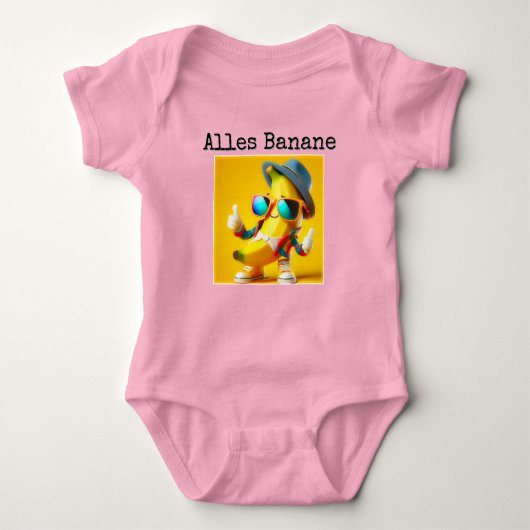 Alles Banane T-Shirt ベビーボディスーツ (正面)